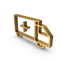 Gold Ambulance Icon PNG & PSD Images
