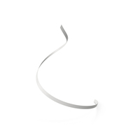 White Curly Ribbon PNG & PSD Images