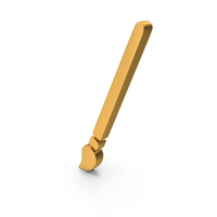 Draw Equipment Paint Brush Icon Gold PNG & PSD Images