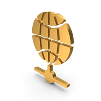 Global Communication Connection Icon Gold PNG & PSD Images