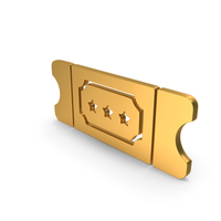 Ticket Icon Gold PNG & PSD Images