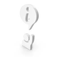 User with Raised Hand Information Web PNG & PSD Images