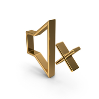 Gold Sound Off Icon PNG & PSD Images