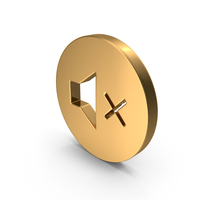 Gold Sound Off Icon PNG & PSD Images