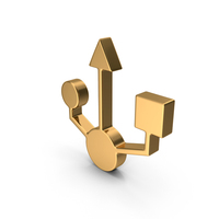 Gold USB Icon PNG & PSD Images