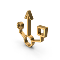 Gold USB Icon PNG & PSD Images