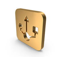 Gold USB Icon PNG & PSD Images
