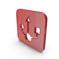 Glass USB Icon PNG & PSD Images