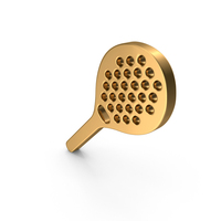 Gold Tennis Racket Icon PNG & PSD Images