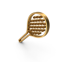Gold Tennis Racket Icon PNG & PSD Images