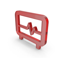 Glass Heart Rate Monitor Icon PNG & PSD Images