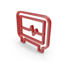 Glass Heart Rate Monitor Icon PNG & PSD Images