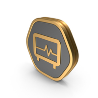 Hexagonal Heart Rate Monitor Icon PNG & PSD Images