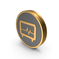 Badge Heart Rate Monitor Icon PNG & PSD Images