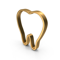 Gold Tooth Outline Icon PNG & PSD Images