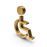Gold Wheelchair Icon PNG & PSD Images