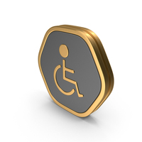 Hexagonal Wheelchair Icon PNG & PSD Images