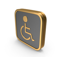 Badge Wheelchair Icon PNG & PSD Images