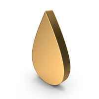 Gold Water Drop Icon PNG & PSD Images