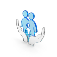 Glass Family Care Insurance Hands Icon PNG & PSD Images