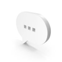 Messenger Chat Bubble With 3 Squares Icon PNG & PSD Images