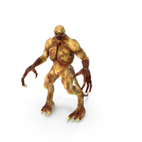 Yellow Alien Hunter Monster PNG & PSD Images