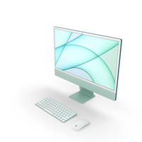 Apple 24 Inch iMac Green PNG & PSD Images