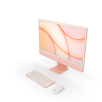Apple 24 inch iMac Orange PNG & PSD Images