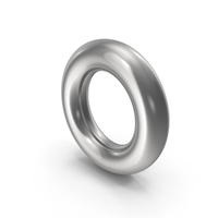 Basic Shape Torus Silver PNG & PSD Images