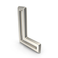 Silver Outline Letter L PNG & PSD Images