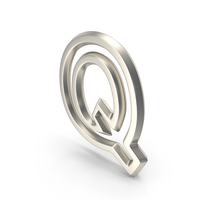 Letter Outline Q Silver PNG & PSD Images