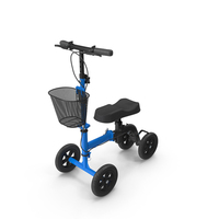 Blue Steerable Knee Scooter PNG & PSD Images