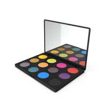 Colorful Eyeshadow Palette With Mirror PNG & PSD Images
