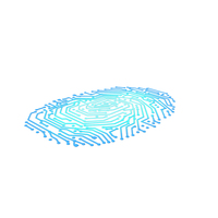 Electronic Fingerprint Blue Light PNG & PSD Images