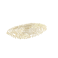 Electronic Fingerprint Gold PNG & PSD Images