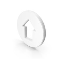 White Up Arrow In Circle Symbol PNG & PSD Images