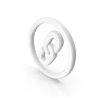 White Circular URL Link Symbol PNG & PSD Images