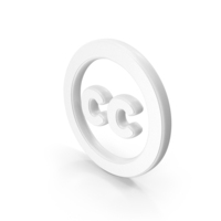 Creative Commons Symbol White PNG & PSD Images