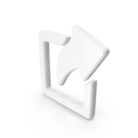 White External Link Symbol PNG & PSD Images