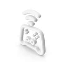 Gamepad Line Symbol White PNG & PSD Images