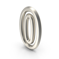 Silver Outline Number 0 PNG & PSD Images