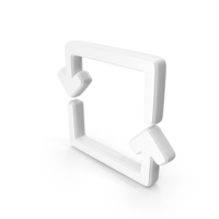 Square Loop Symbol White PNG & PSD Images