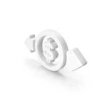 Instant Money Transfer Dollar Exchange Symbol White PNG & PSD Images