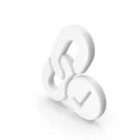 White Verified Link Symbol PNG & PSD Images