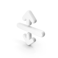 White Up And Down Arrows With Center Line Symbol PNG & PSD Images