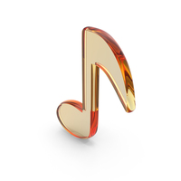 Glass Music Note Symbol PNG & PSD Images