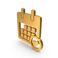 Calendar Check Icon Gold PNG & PSD Images