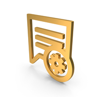 Gold Comment Setting Icon PNG & PSD Images