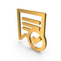 Gold Comment Accept Icon PNG & PSD Images