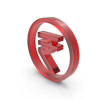 INDIAN RUPEE CIRCLE ICON GLASS PNG & PSD Images